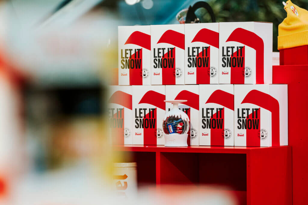 Verpakkingen van Duvel producten met 'Let It Snow'